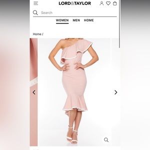 Pink one shoulder dress